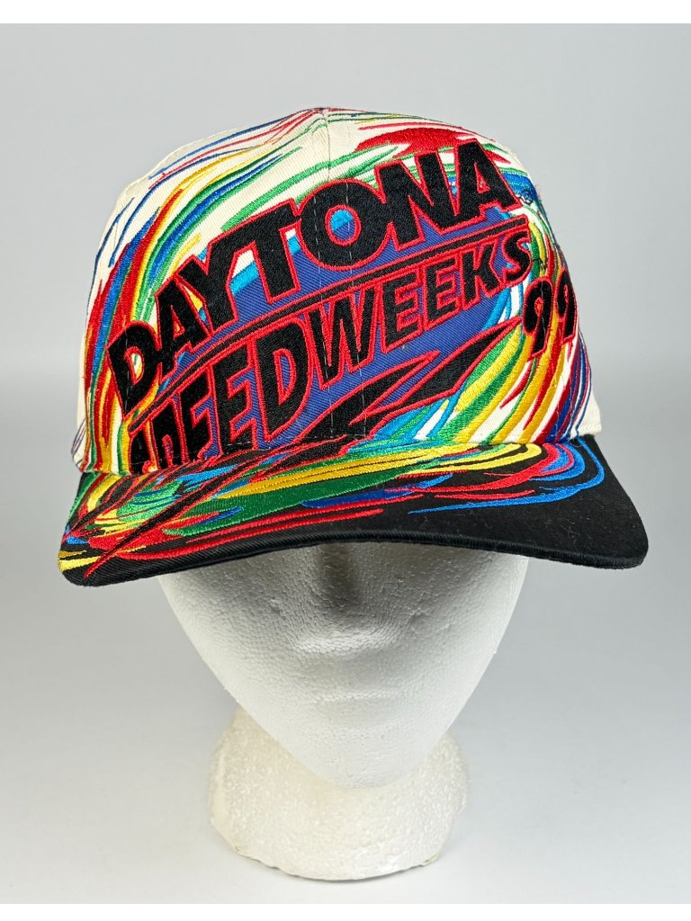 Vintage Daytona Speed Weeks 99 Nascar Snapback Hat Rainbow Splash Kudzu